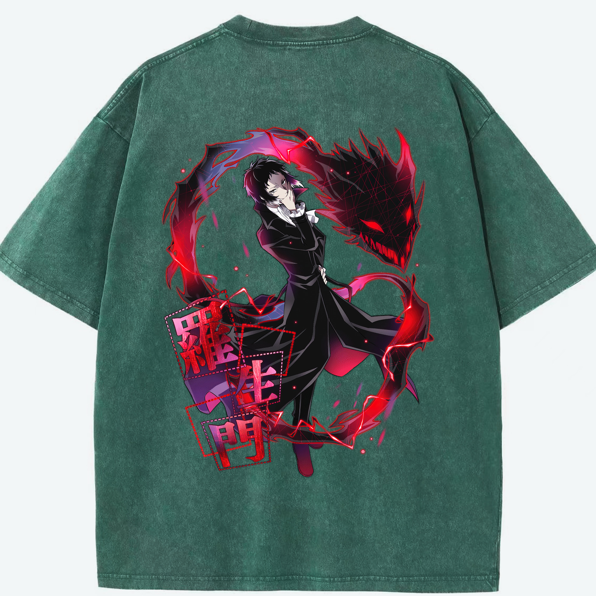 （画像用） 文豪ストレイドッグス Bungo Stray Dogs 綿100% ヴィンテージ風 半袖Tシャツ（背面プリント）